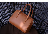 MAYA Duffle bag - In Natural Milled Leather - Brown