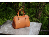 MAYA Duffle bag - In Natural Milled Leather - Brown