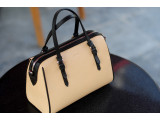 MAYA Duffle bag - In Natural Milled Leather - Beige