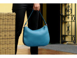 LUNA Hobo - In Natural Milled Leather - Egyptian Blue- GX01-72