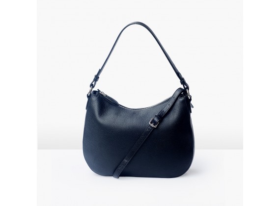 LUNA Hobo - In Natural Milled Leather - Black, GX01-10