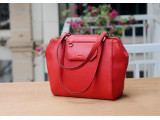 SECRET Tote Bags - In Natural Milled Leather - Red