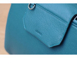 SECRET Tote Bags - In Natural Milled Leather - Teal