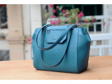 SECRET Tote Bags - In Natural Milled Leather - Teal