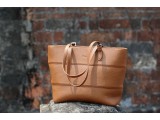 MAINO TOTE - In Natural Milled Leather - Brown-GZ59-20