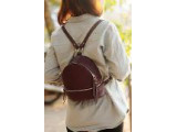 PHIDU BACKPACK - In Natural Milled Leather - Purple- FO49-94