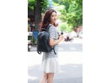 BACKPACK - In Natural Milled Leather - Black- GV99-10