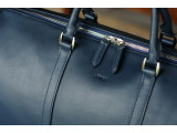 MISSION BAG -  In Natural Milled Leather - Blue Navy