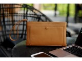 Clutch Plus - In Natural Milled Leather - Brown- 	GR66-20