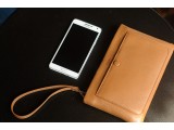 Clutch Plus - In Natural Milled Leather - Brown- 	GR66-20