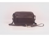 Clutch and Crossbody - In Natural Milled Leather - Brown- GV96-26