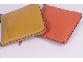 MONTANA crossbody bag  -  In Natural Milled Leather - Orange