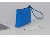 MABEL Clutch - Clutch cầm tay khóa kéo nữ bằng da thật màu Xanh da trời - FQ19-771