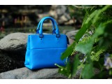 SPRING Satchel bag - In Natural Milled Leather - Blue Sky