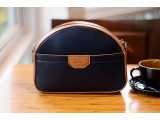 SWEET Crossbody - In Natural Milled Leather - Blue Navy vs Brown, 	HZ32-71120