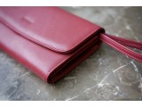 ALIS-In Natural Milled Leather - Deep Red