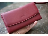 ALIS-In Natural Milled Leather - Deep Red