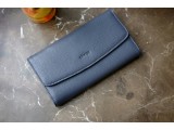 ALIS-In Natural Milled Leather -Blue Navy