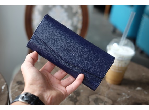 WALLET CERA - Ví nữ da thật - Xanh tím - HP71-70