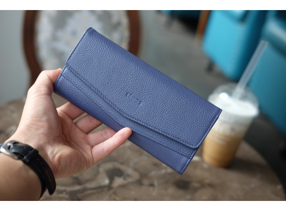 WALLET CERA - Ví nữ da thật - Xanh coban - HP71-71