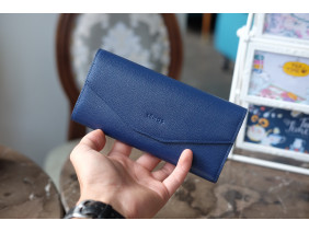 WALLET NAMIKO - Ví nữ da thật - Xanh navy- HP73-71