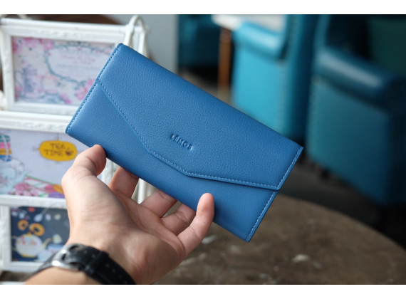 WALLET NAMIKO - Ví nữ da thật - Xanh coban - HP73-70