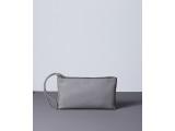 MABEL Clutch - Clutch cầm tay khóa kéo nữ bằng da thật màu Ghi- FQ19-11