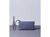 MABEL Clutch - Clutch cầm tay khóa kéo nữ bằng da thật màu Xanh navy- FQ19-71