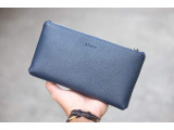 MABEL Clutch - Clutch cầm tay khóa kéo nữ bằng da thật màu Xanh navy- FQ19-71