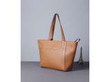 DEA TOTE - In Natural Milled Leather - Brown