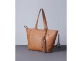 DEA TOTE - In Natural Milled Leather - Brown