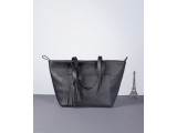 DEA TOTE - In Natural Milled Leather - Black