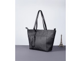 DEA TOTE - In Natural Milled Leather - Black