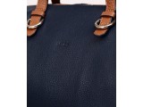 BIMO Shell - In Natural Milled Leather - Navy Blue