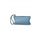 MABEL Clutch - Clutch cầm tay khóa kéo nữ bằng da thật màu Xanh Cerulean - FQ19-76