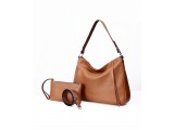 PATOO  Hobo - In Natural Milled Leather - Brown- FP11-20